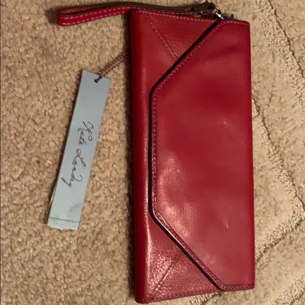 Kate Landry Red clutch purse